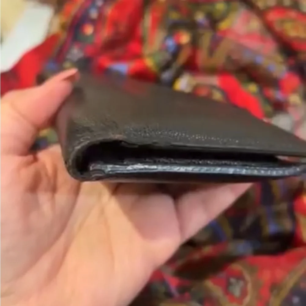 Saint Laurent Black Leather Wallet- Vintage EUC